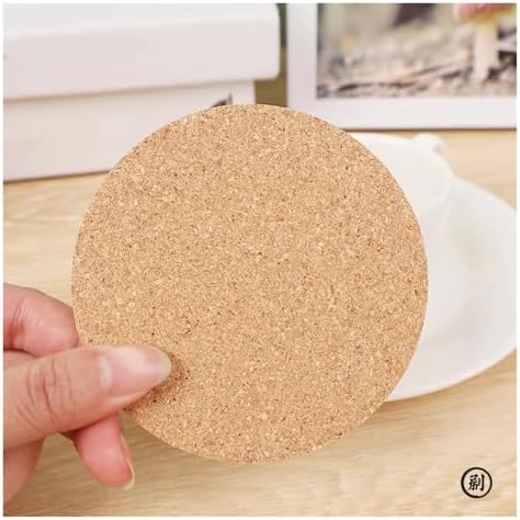 10PCS Cup Mat Natural Round Wooden Pad Durable Non-Slip Cork Coaster Tea Coffee Mug Drinks Holder - Image 3
