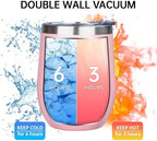 MEZMUT 12oz Insulated Wine Tumbler Bulk with Lid Wine Glass(Mixed,6 Pack) - Image 5