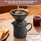 Ceramic Pour Over Coffee Maker Dripper - Uses Standard #2 & #4 Paper Filters, 450ml/15oz, Rusty, Barista Style for Home & Office - Image 5
