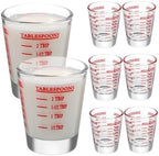 8 Pack 30ml Glass Measuring Cups with Dual Scale for Baking by Zerodeko