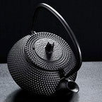 0.3 L Small Japanese Cast Iron Teapot With Stainless Steel Infuser For One Person, Hobnail Tetsubin Kettle For Making Tea, Black - Image 5