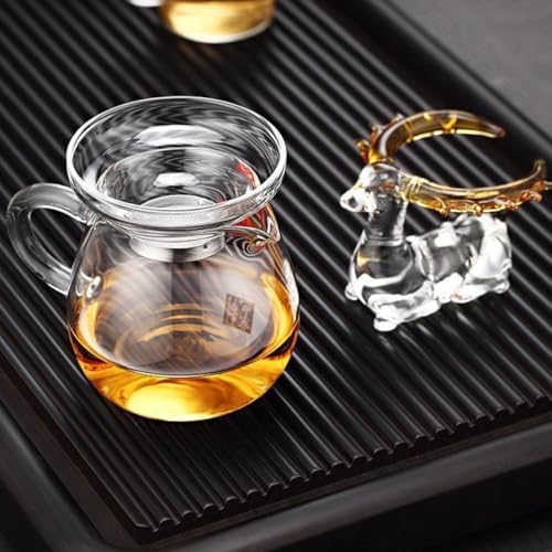 VOSAREA Creative Crystal Glass Tea Strainer Set Household Tea Accessories with Fine Mesh Filter for Loose Leaf Brewing - Image 5
