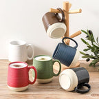 Hasense Coffee Mugs Set of 4, 15 oz Large Porcelain Mugs with Handle for Women Men, Colorful Christmas Coffee Cups for Latte, Tea, Cappuccino, Microwave & Dishwasher Safe - Image 7