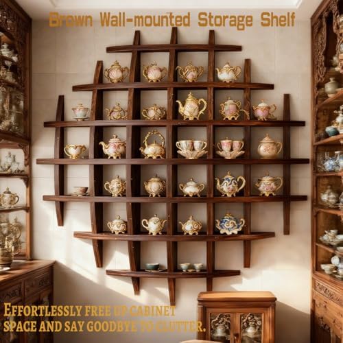 47.2"x47.2"Solid Wood Coffee Mug Display Rack,Tea Cup Holder,for Cups - Image 5