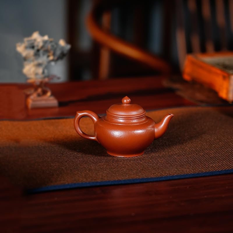 Tea Kettle 110ml Creative Yixing Purple Clay Teapot Handmade Laughing Sakura Pot Raw Ore Zhu Mud Tea Soaking Kettle Zisha Tea Set Tableware Ceramic Tea Infuser - Image 3