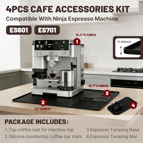 4-in-1 Coffee Maker Mat for Ninja Luxe Cafe Machine ES601 & ES701 - Image 2