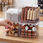 4 Pcs Clear Plastic Storage Bins Stackable Pantry Organizer - Image 3