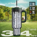 POWCAN 50 oz Tumbler with Handle, 2-in-1 Straw and Sip Lid, Leakproof, Dishwasher Safe, Insulated Stainless Steel Travel Coffee Mug, Keeps Cold for 34 Hours, Fits in Car Cup Holder (Forest) - Image 2
