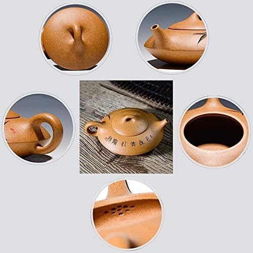KYUSAR Japanese Cast Iron Teapot Chinese Teapot 220ml Zisha Teapot Chinese Yixing Ceramics Handmade Purple Clay Teapot for Household Tetsubin Tea Pot - Image 6
