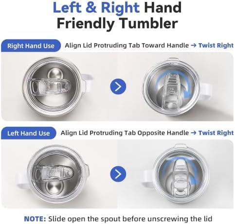30 oz Stainless Steel Tumblers Bulk with Handle and Lid, 4 Pack - Image 2