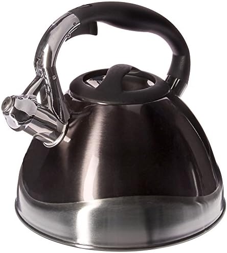 Creative Home Crescendo Whistling Tea Kettle, 3.1-Quart, Metallic Smoke by CreativeHome