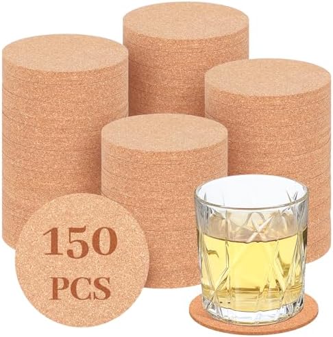 Cork Coasters for Drinks Bulk 3.54 Inch Cork Round Coasters Coffee Coaster - Image 7