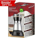 Brentwood TS-119S 550-Watt Cordless Electric Moka Pot Espresso Machine, 6-Servings (Silver) - Image 7