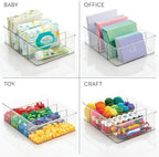 iDesign 4-Section Storage Bin, Clear - Image 7