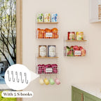 3 Pack Hanging Fruit Basket for Kitchen with Wood Lid - Onion and Potato Storage Fruit Bowl with Nameplate for Counter&Wall Mounted, Stackable Storage Basket,11.81 * 8.66 * 10.63inch - Image 5