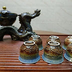 Chinese Gongfu Tea Set Gift Box, Chinese Dragon Shape, Pure Hand Firing, with 360Rotating Teapot and Infuser, Suitable for Office, Home, Gift (Dragon Feast) - Image 5