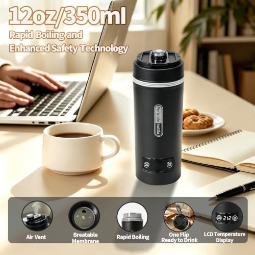 Travel Electric Kettle Portable, 304 Stainless Steel, Fast Boil,350ml - Image 4