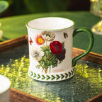 Pastoral Coffee Mug Set of 4-15.2 Oz Large Capacity Porcelain In-Glaze Cups for Tea, Latte, Cocoa - Dishwasher & Microwave Safe, Great Housewarming Gift-Corn Poppy - Image 6