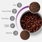 Salton Stainless Steel Smart Coffee Grinder, Electric Blade for Ground Coffee, Spices, Herbs, Nuts with Stainless Steel Blade, 80g/12 cup capacity (CG2123) - Image 4