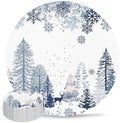 Winter Forest Coasters for Drinks, Set of 86 Natural Pine Trees Snowflakes Deer Blue Absorbent Ceramic Coaster with Cork Base Decor for Wooden Table & Bar, Housewarming Gift Home Decor by TSRSUNFLOWER