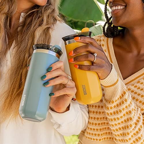 WACACO Octaroma Grande Vacuum Insulated Coffee Mug, 15 fl oz (435ml), Double-wall Stainless Steel Travel Tumbler With Drinking Lid, Amber Yellow - Image 5