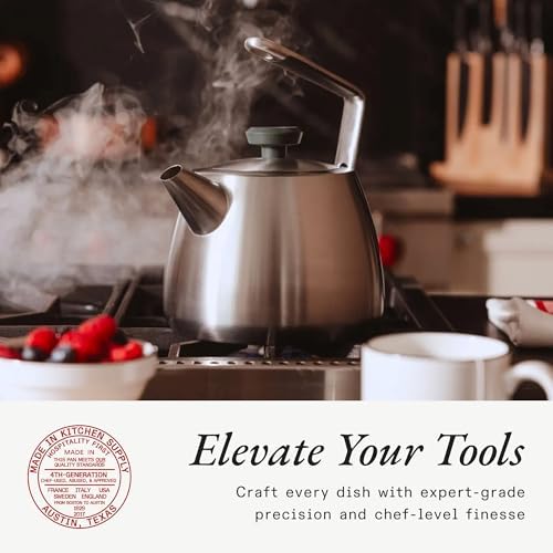 Made In Cookware - 2 QT Kettle - Stainless Steel - With Built-In Temperature Gauge - Includes Handle Sleeve - Induction Compatible - Image 5
