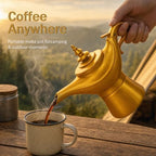 Genie Lamp Moka Pot, 3 Cup Stovetop Espresso Maker, Portable Aladdin Coffee Percolator for Home & Camping,Novelty Gifts for Father - Image 6