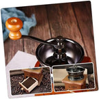 Vintage Manual Coffee Bean Grinder with Ceramic Burr, Wood Body - Image 4