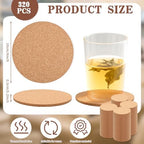 320 Pcs Cork Coasters Bulk 4 Inch Absorbent Cork Coasters DIY Blank Trivets for Dishes,Wine Glass,Kitchen,Office, Home Bar - Image 2