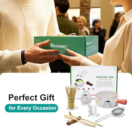 Matcha whisk set, Matcha bowl with handle, 8-piece matcha set, bowl,matcha bamboo mixer, teaspoon, spoon, sieve, mixer holder,measuring cup,scoop stand, gift for matcha starter kit - Image 7