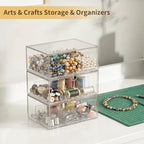 3 Pack Clear Tea Bag Organizer Drawer, Stackable Tea Storage Chest with Dividers for Kitchen, Pantry, Bathroom, Vanity, Countertop – Multi-Purpose Coffee, Cosmetic, Jewelry, Craft Acrylic Storage Bins - Image 7