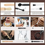 Coffee Machine Cleaning Brush Espresso Brush Kit Wooden Coffee Grinder Machine Duster Set(2set) - Image 6