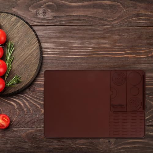 Large Silicone Coffee Mat with Removable Tamper Pad 22.8x15.7 Inch - Image 3
