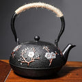 Tea Kettle,Cast Iron Teapot in Japanese Style,Tetsubin Tea Kettle with Stainless Steel Infuser,Die Casting Pattern Stove Safe Kettles,Traditional Iron Teapots,1.2L(Color:N) (Size : B) by Unknown