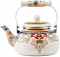 2.5-Qt Floral Enamel Tea Kettle, No Whistle by OLYTARU