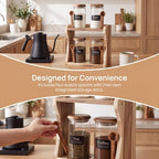 4-Pack 23 fl oz Wide Mouth Mason Jars w/Acacia Wood Rack - Image 4