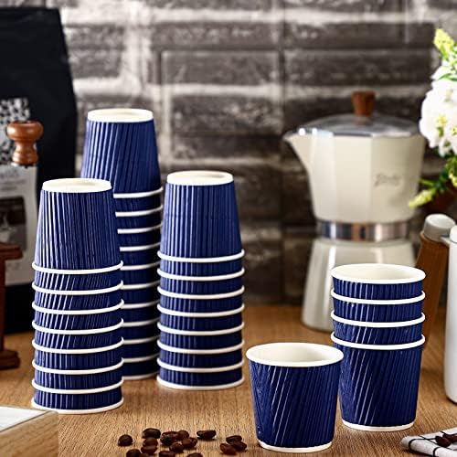 Yaomiao 200 Pcs 4 oz Disposable Espresso Coffee Cups, Blue - Image 4