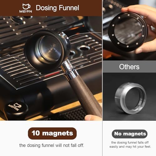 58mm Dosing Funnel and Espresso Distribution Tool Set, Magnetic Coffee Funnel, Espresso Tools Espresso Accessories (Black) - Image 2