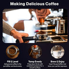 MADCHIEF 54mm Espresso Tamper Tool- Wooden handle & Stainless Steel Ground Coffee Tamper Barista Tool – Fits 54mm Breville Sage Espresso Machines Portafilter - Image 5