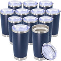 20oz Tumbler Stainless Steel Tumbler Coffee Tumbler with Lid Navy, 12P by AUWBON