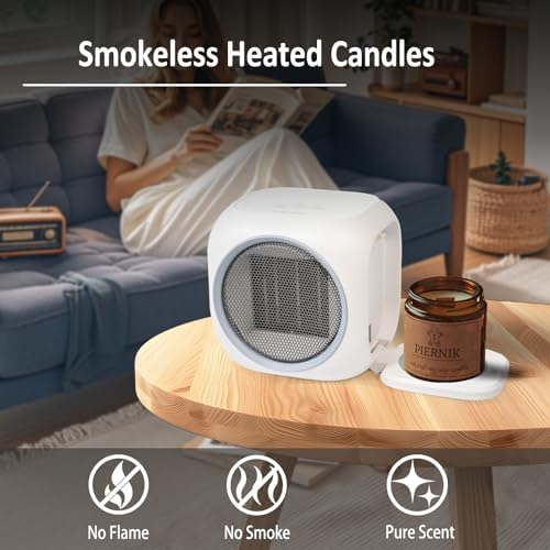2 in 1 Space Heater & Smart Mug Warmer for Desk with Thermostatic 12H Auto Shut Off for Home Office, Ideal Coffee Lover Gift (White) - Image 4