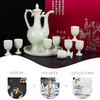 10 Pcs Porcelain Wine Cup,Baijiu Glass,Chinese Liquor Cup,Ceramic Wine Set - Image 4