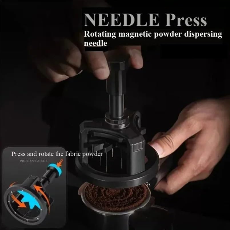 Press Automatic Rotation Espresso WDT Tools Rotary Stirrer Needle Distributor Magnetic Coffee Maker Accessories(51mm) - Image 3