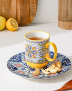HENXFEN LEAD Boho Ceramic Coffee Mugs Set of 6, 14 oz - Image 5