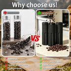 Single Dose Coffee Bean Storage, Portable 2-Pack Airtight Canister (Black) - Image 3