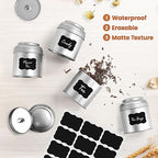 TRISCO Tea Tin with Airtight Double Lids for Loose Leaf Tea Storage, 8 Fl Oz Kitchen Small Tin Can and Tea Canister for Tea Coffee Sugar Candy Spices Christmas Gift, 18PCS - Image 3