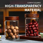 2 Pcs 30 fl.oz Glass Jars with screw Acacia Lids, Food Storage Containers with Airtight Lid,Coffee Container Jar Set for coffee bean,Nut, Candy, Cereal, Snacks,Overnight Oats,Tea,Spice - Image 5