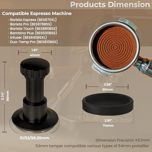 51mm Espresso Tamper, Tamper Tool Espresso with 25lb/30lb/35lb Calibrated Springs, Sound Feedback & Stainless Steel Coffee Tamper Fits Barista Express Portafilter - Image 6
