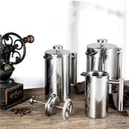 350ml/800ml/1000ml Coffee Maker Pot French Press Stainless Steel Double Walled Insulated(1000ml) - Image 4