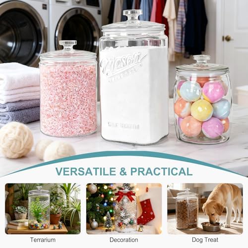 Ritayedet 1.5 Gallon Glass Cookie Jar with Airtight Lid, Large Glass Jar - Image 5